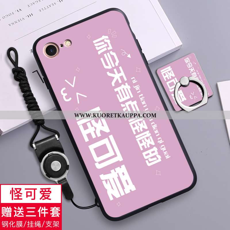 Kuori iPhone 8, Kuoret iPhone 8, Kotelo iPhone 8 Sarjakuva Ihana Suuntaus Luova Pehmeä Neste Mustat