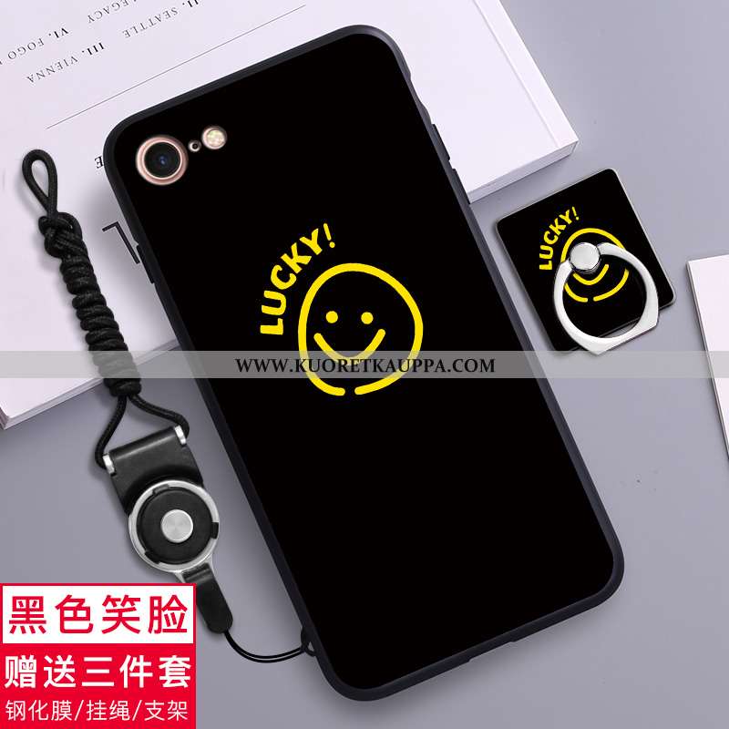 Kuori iPhone 8, Kuoret iPhone 8, Kotelo iPhone 8 Sarjakuva Ihana Suuntaus Luova Pehmeä Neste Mustat