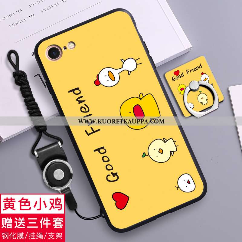 Kuori iPhone 8, Kuoret iPhone 8, Kotelo iPhone 8 Sarjakuva Ihana Suuntaus Luova Pehmeä Neste Mustat