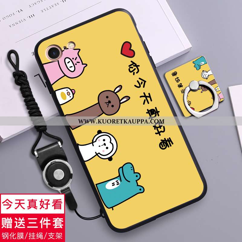 Kuori iPhone 8, Kuoret iPhone 8, Kotelo iPhone 8 Sarjakuva Ihana Suuntaus Luova Pehmeä Neste Mustat