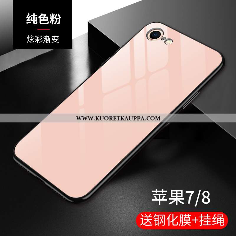 Kuori iPhone 8, Kuoret iPhone 8, Kotelo iPhone 8 Suojaus Lasi Kehys Kaltevuus Kova Violetti