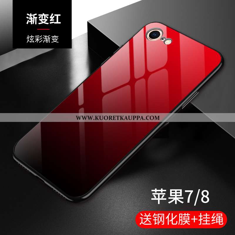 Kuori iPhone 8, Kuoret iPhone 8, Kotelo iPhone 8 Suojaus Lasi Kehys Kaltevuus Kova Violetti