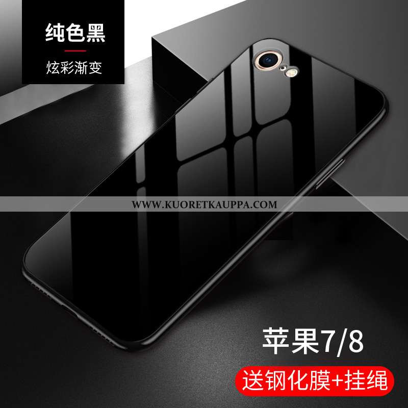 Kuori iPhone 8, Kuoret iPhone 8, Kotelo iPhone 8 Suojaus Lasi Kehys Kaltevuus Kova Violetti