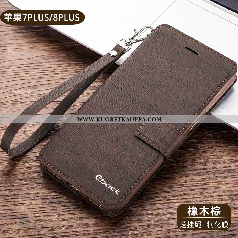 Kuori iPhone 8, Kuoret iPhone 8, Kotelo iPhone 8 Suojaus Nahkakuori Kulta Kultainen