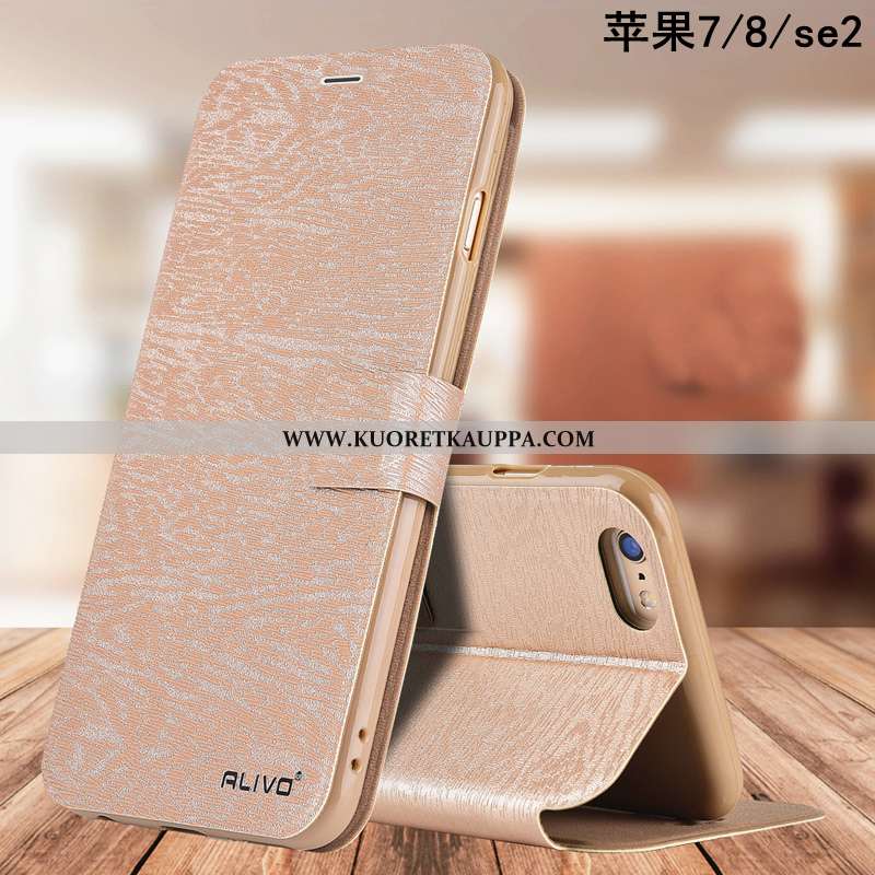 Kuori iPhone 8, Kuoret iPhone 8, Kotelo iPhone 8 Suojaus Nahkakuori Pu Puhelimen Ruskea