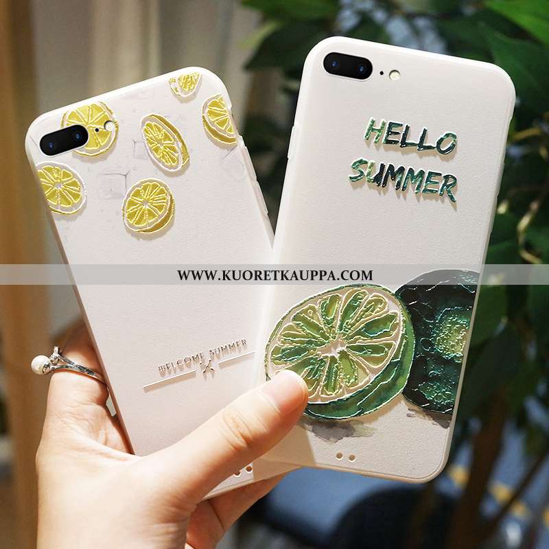 Kuori iPhone 8 Plus, Kuoret iPhone 8 Plus, Kotelo iPhone 8 Plus Kohokuviointi Pesty Suede Persoonall