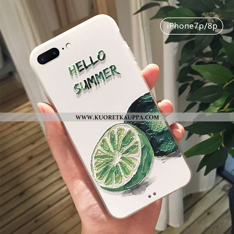 Kuori iPhone 8 Plus, Kuoret iPhone 8 Plus, Kotelo iPhone 8 Plus Kohokuviointi Pesty Suede Persoonall