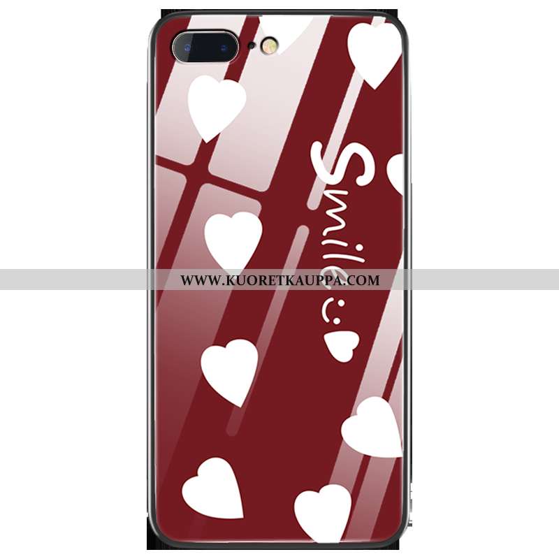 Kuori iPhone 8 Plus, Kuoret iPhone 8 Plus, Kotelo iPhone 8 Plus Lasi Luova Suojaus Rakkaus Punainen