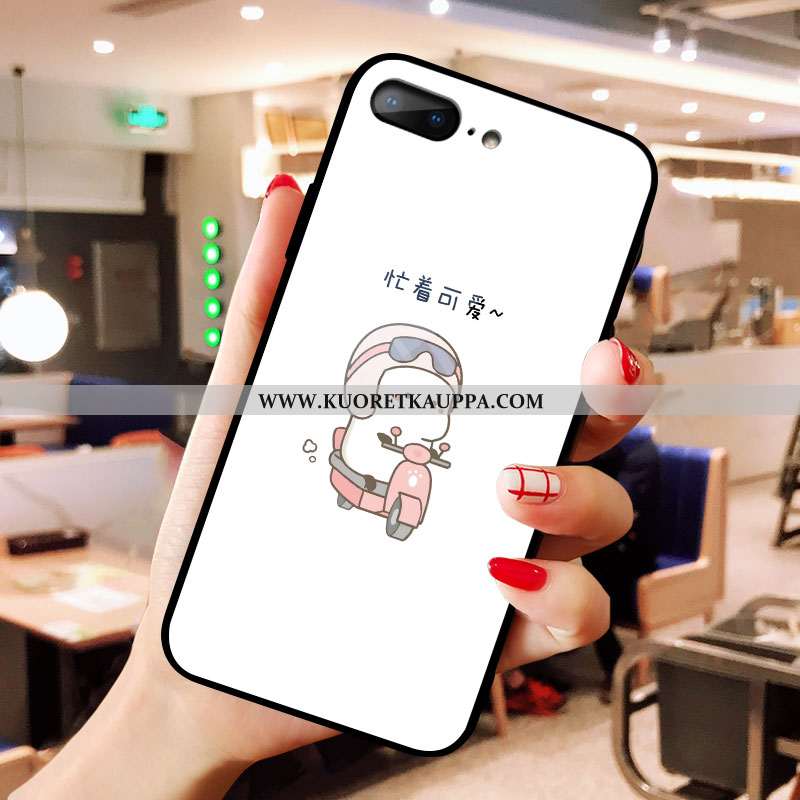 Kuori iPhone 8 Plus, Kuoret iPhone 8 Plus, Kotelo iPhone 8 Plus Lasi Persoonallisuus Valkoinen Murtu