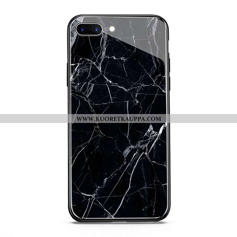 Kuori iPhone 8 Plus, Kuoret iPhone 8 Plus, Kotelo iPhone 8 Plus Lasi Suojaus Musta Valkoinen L