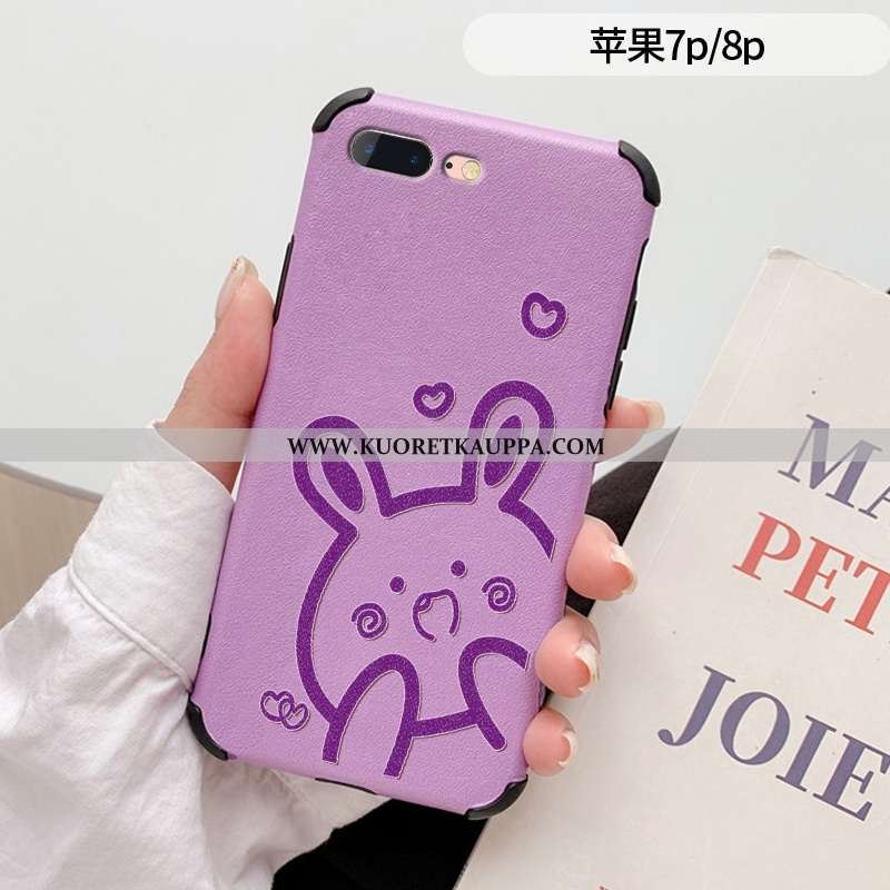 Kuori iPhone 8 Plus, Kuoret iPhone 8 Plus, Kotelo iPhone 8 Plus Nahkakuori Luova Murtumaton Silikoni