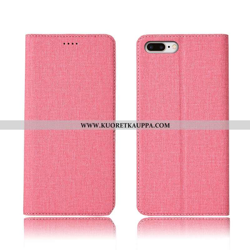 Kuori iPhone 8 Plus, Kuoret iPhone 8 Plus, Kotelo iPhone 8 Plus Pellava Nahkakuori Uusi Suojaus Must