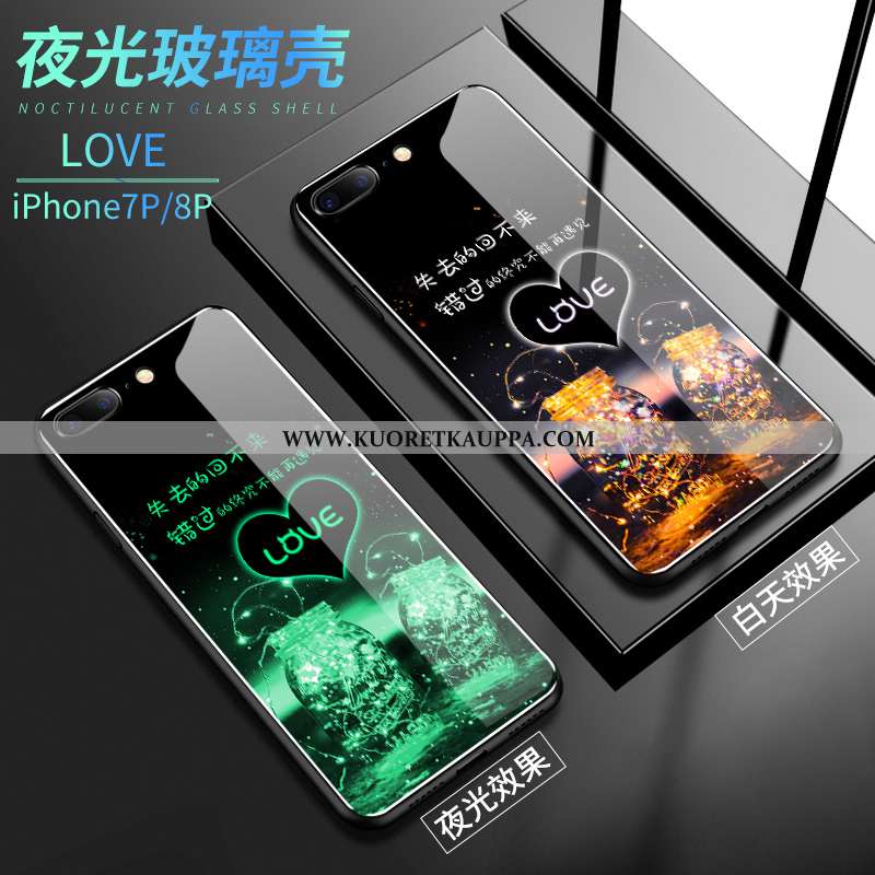 Kuori iPhone 8 Plus, Kuoret iPhone 8 Plus, Kotelo iPhone 8 Plus Suojaus Lasi Pu Persoonallisuus Puhe