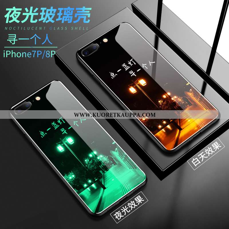 Kuori iPhone 8 Plus, Kuoret iPhone 8 Plus, Kotelo iPhone 8 Plus Suojaus Lasi Pu Persoonallisuus Puhe
