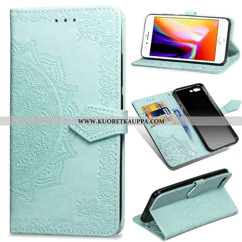 Kuori iPhone 8 Plus, Kuoret iPhone 8 Plus, Kotelo iPhone 8 Plus Suojaus Nahkakuori Puhelimen Kukka M