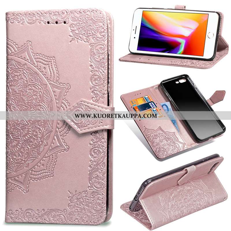 Kuori iPhone 8 Plus, Kuoret iPhone 8 Plus, Kotelo iPhone 8 Plus Suojaus Nahkakuori Puhelimen Kukka M