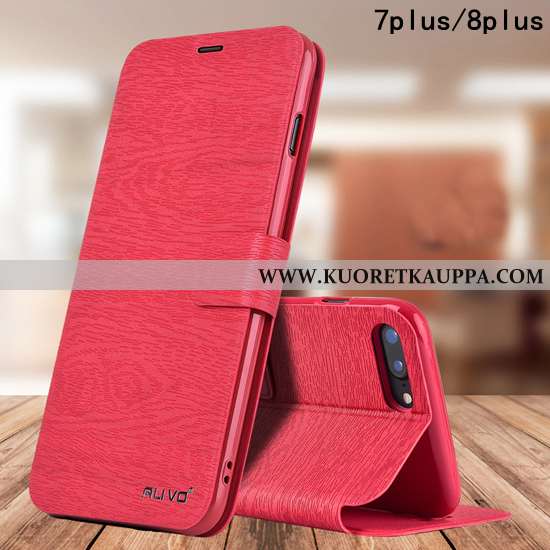 Kuori iPhone 8 Plus, Kuoret iPhone 8 Plus, Kotelo iPhone 8 Plus Suojaus Nahkakuori Punainen All Incl