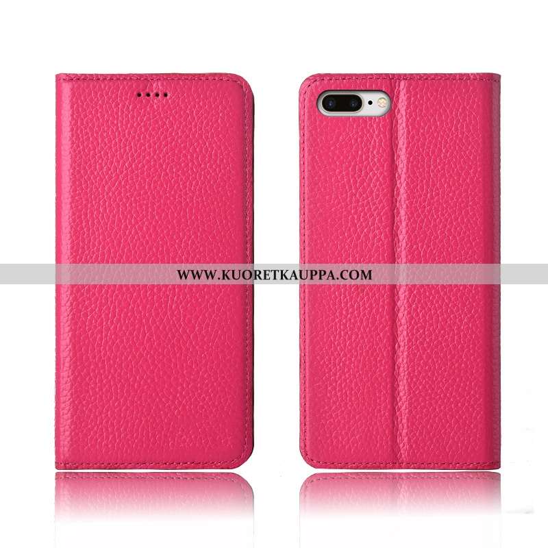 Kuori iPhone 8 Plus, Kuoret iPhone 8 Plus, Kotelo iPhone 8 Plus Suojaus Nahkakuori Uusi Pinkki