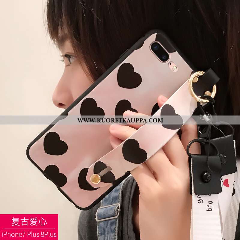 Kuori iPhone 8 Plus, Kuoret iPhone 8 Plus, Kotelo iPhone 8 Plus Suuntaus Pehmeä Neste Musta Net Red 