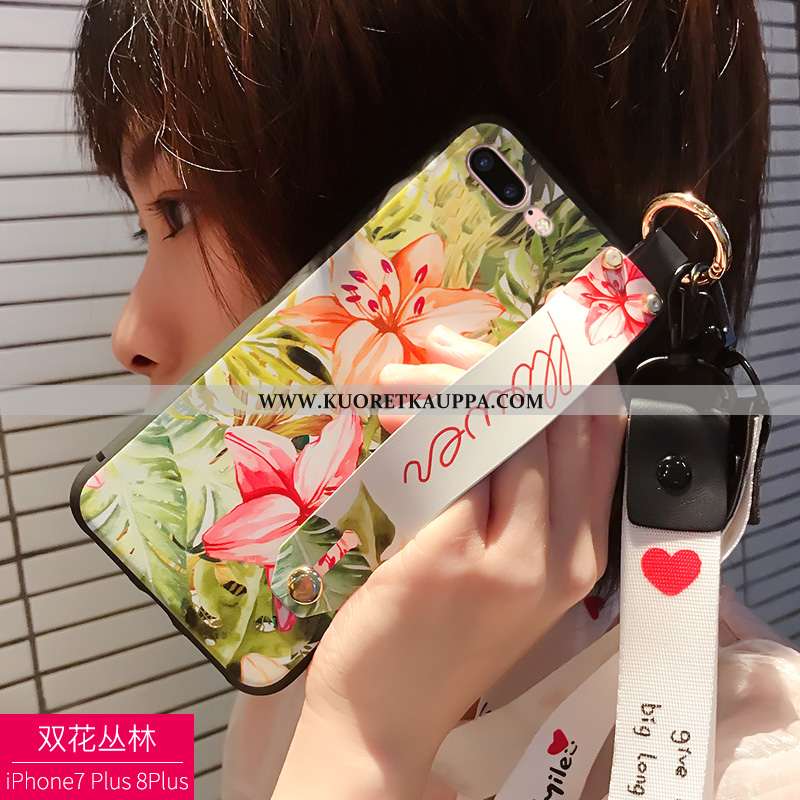 Kuori iPhone 8 Plus, Kuoret iPhone 8 Plus, Kotelo iPhone 8 Plus Suuntaus Pehmeä Neste Musta Net Red 