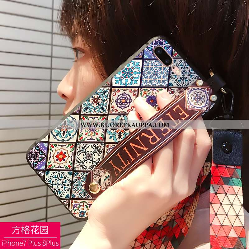 Kuori iPhone 8 Plus, Kuoret iPhone 8 Plus, Kotelo iPhone 8 Plus Suuntaus Pehmeä Neste Musta Net Red 