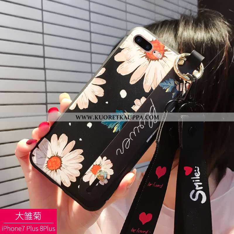 Kuori iPhone 8 Plus, Kuoret iPhone 8 Plus, Kotelo iPhone 8 Plus Suuntaus Pehmeä Neste Musta Net Red 