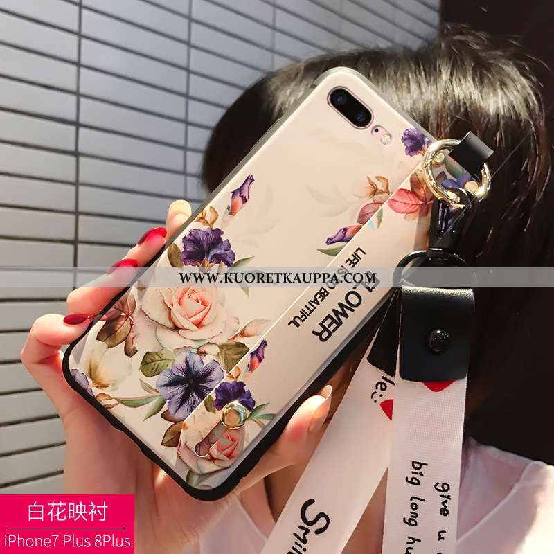 Kuori iPhone 8 Plus, Kuoret iPhone 8 Plus, Kotelo iPhone 8 Plus Suuntaus Pehmeä Neste Musta Net Red 