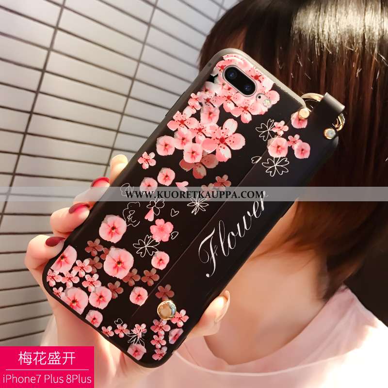 Kuori iPhone 8 Plus, Kuoret iPhone 8 Plus, Kotelo iPhone 8 Plus Suuntaus Pehmeä Neste Musta Net Red 