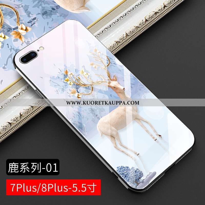 Kuori iPhone 8 Plus, Kuoret iPhone 8 Plus, Kotelo iPhone 8 Plus Ultra Valo Ylellisyys Suuntaus Valko