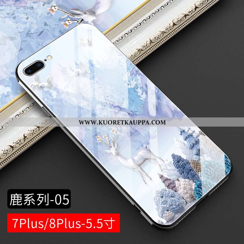 Kuori iPhone 8 Plus, Kuoret iPhone 8 Plus, Kotelo iPhone 8 Plus Ultra Valo Ylellisyys Suuntaus Valko