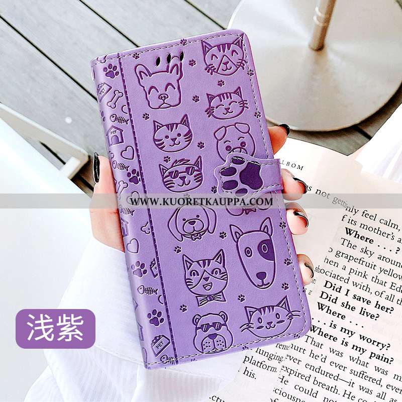 Kuori iPhone X, Kuoret iPhone X, Kotelo iPhone X Ihana Nahkakuori Sarjakuva Pinkki