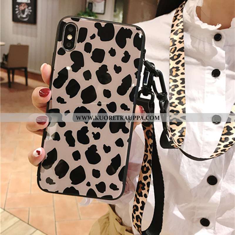 Kuori iPhone X, Kuoret iPhone X, Kotelo iPhone X Lasi Persoonallisuus Musta Murtumaton Mustat