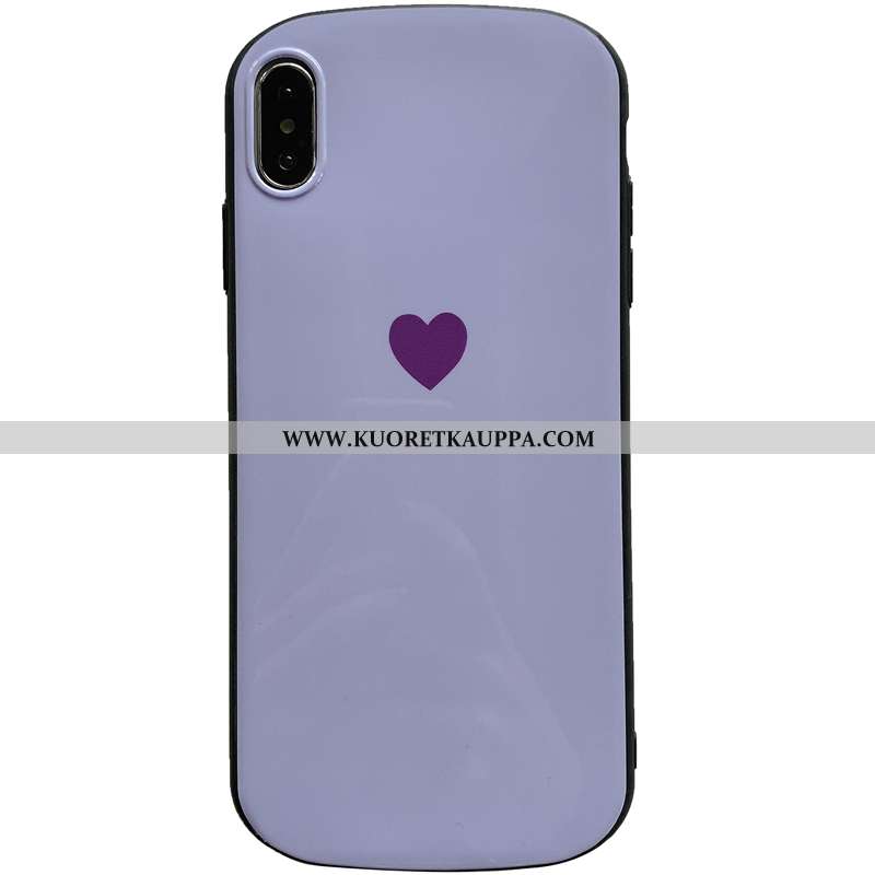 Kuori iPhone X, Kuoret iPhone X, Kotelo iPhone X Luova Silikoni Suojaus Violetti Yksinkertainen