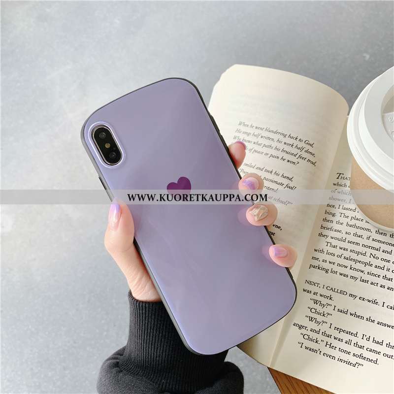 Kuori iPhone X, Kuoret iPhone X, Kotelo iPhone X Luova Silikoni Suojaus Violetti Yksinkertainen