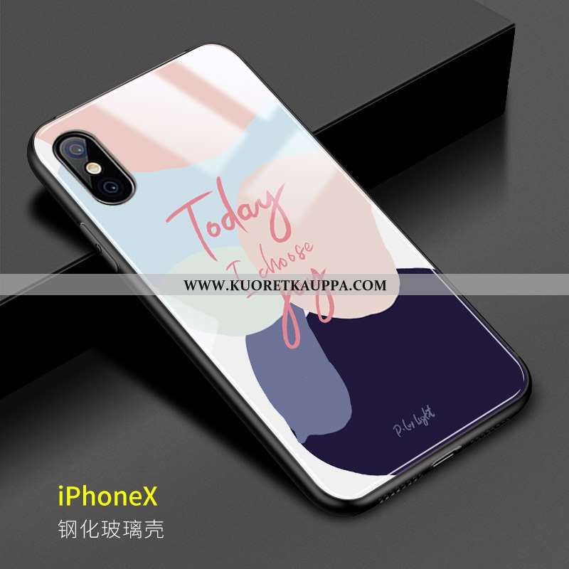 Kuori iPhone X, Kuoret iPhone X, Kotelo iPhone X Luova Suuntaus Peili Net Red Malli Pinkki