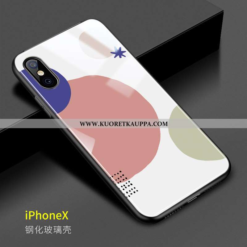 Kuori iPhone X, Kuoret iPhone X, Kotelo iPhone X Luova Suuntaus Peili Net Red Malli Pinkki