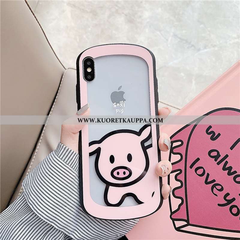 Kuori iPhone X, Kuoret iPhone X, Kotelo iPhone X Läpinäkyvä Persoonallisuus Murtumaton Jauhe Sarjaku