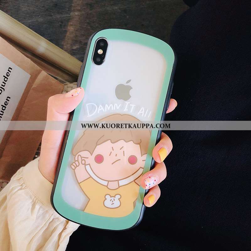 Kuori iPhone X, Kuoret iPhone X, Kotelo iPhone X Läpinäkyvä Sarjakuva Murtumaton Puhelimen All Inclu