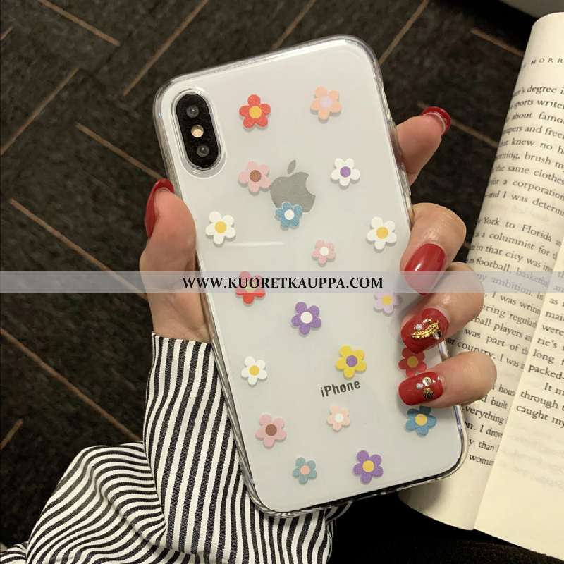 Kuori iPhone X, Kuoret iPhone X, Kotelo iPhone X Läpinäkyvä Silikoni Puhelimen All Inclusive Valkoin