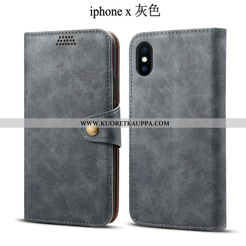 Kuori iPhone X, Kuoret iPhone X, Kotelo iPhone X Nahkakuori Suuntaus Murtumaton Pehmeä Neste Suojaus