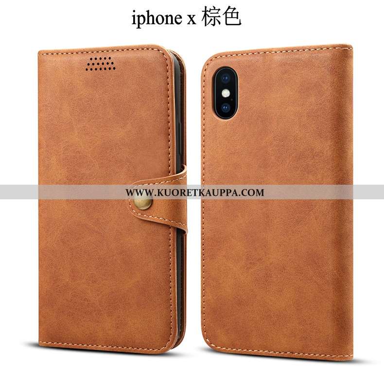 Kuori iPhone X, Kuoret iPhone X, Kotelo iPhone X Nahkakuori Suuntaus Murtumaton Pehmeä Neste Suojaus