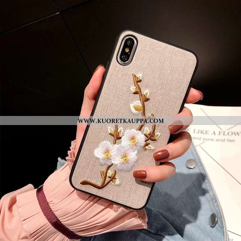 Kuori iPhone X, Kuoret iPhone X, Kotelo iPhone X Pehmeä Neste Silikoni Murtumaton Kirjonta Yksinkert