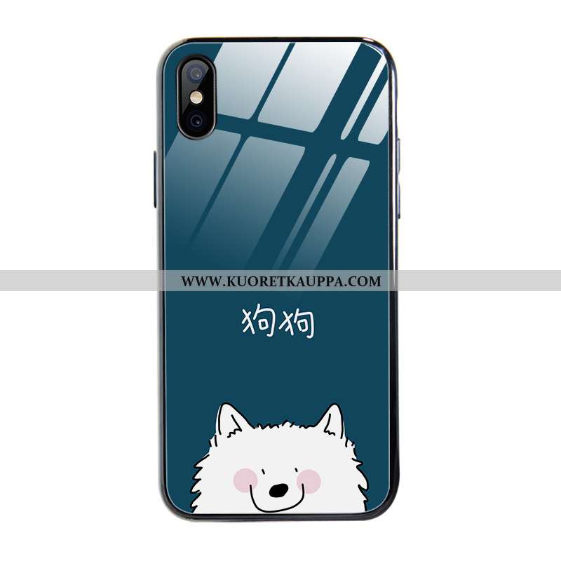 Kuori iPhone X, Kuoret iPhone X, Kotelo iPhone X Persoonallisuus Lasi Tummansininen Puhelimen Rakast