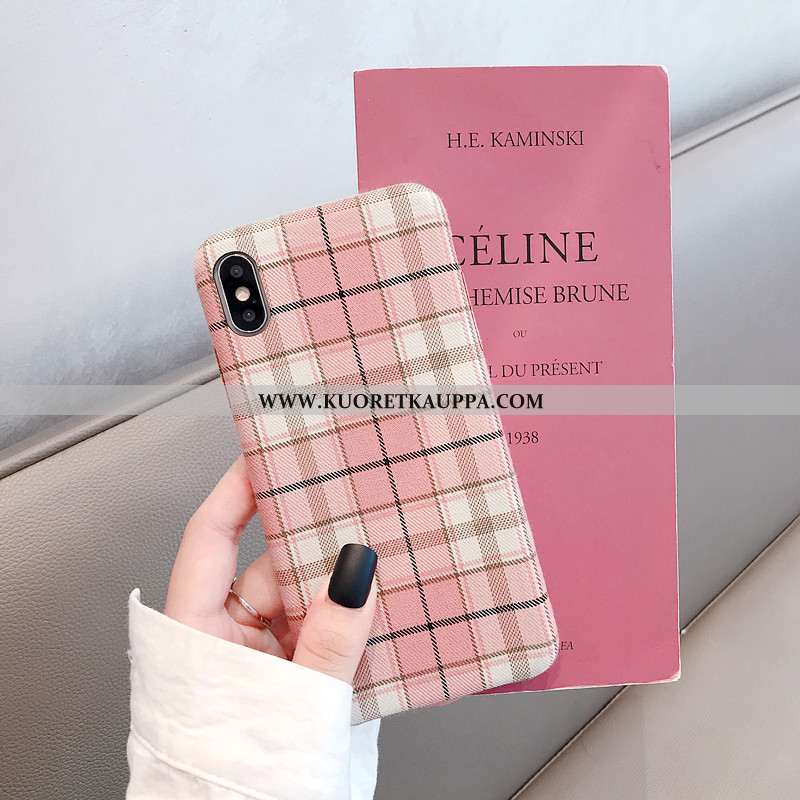 Kuori iPhone X, Kuoret iPhone X, Kotelo iPhone X Persoonallisuus Uhkea Pieni Puhelimen Jauhe Pinkki