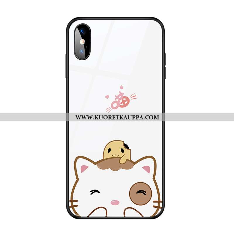 Kuori iPhone X, Kuoret iPhone X, Kotelo iPhone X Sarjakuva Ihana Kani Jauhe Valkoinen