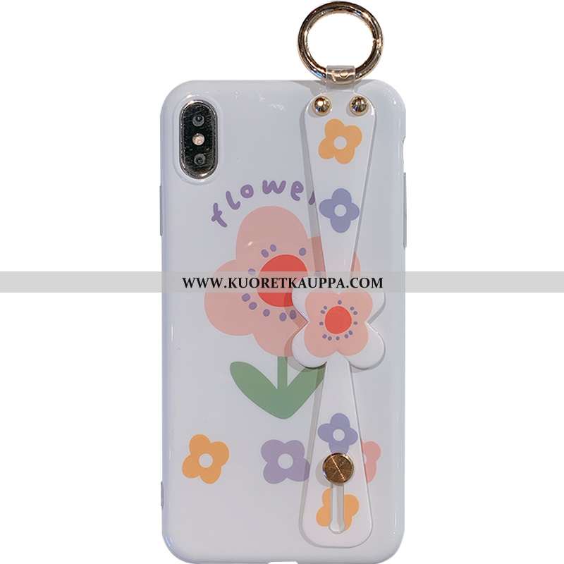 Kuori iPhone X, Kuoret iPhone X, Kotelo iPhone X Sarjakuva Pehmeä Neste Silikoni Valkoinen