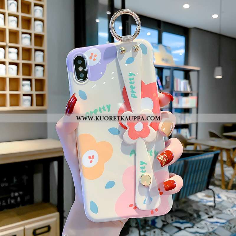 Kuori iPhone X, Kuoret iPhone X, Kotelo iPhone X Sarjakuva Pehmeä Neste Silikoni Valkoinen