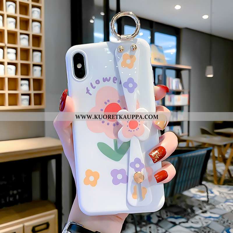 Kuori iPhone X, Kuoret iPhone X, Kotelo iPhone X Sarjakuva Pehmeä Neste Silikoni Valkoinen