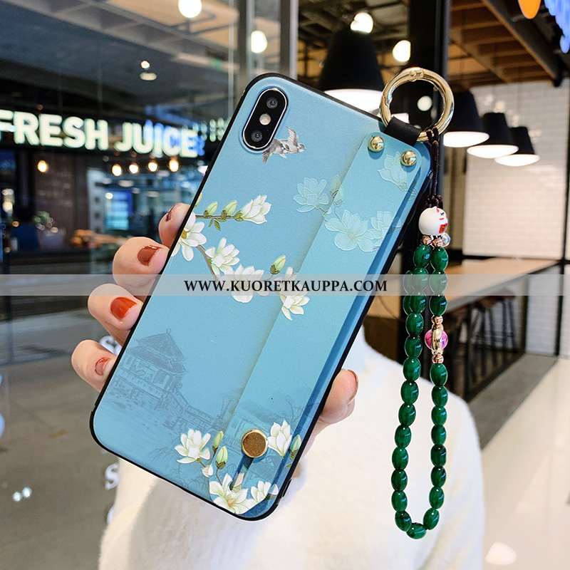 Kuori iPhone X, Kuoret iPhone X, Kotelo iPhone X Silikoni Suojaus Tuki Murtumaton Puhelimen Sininen