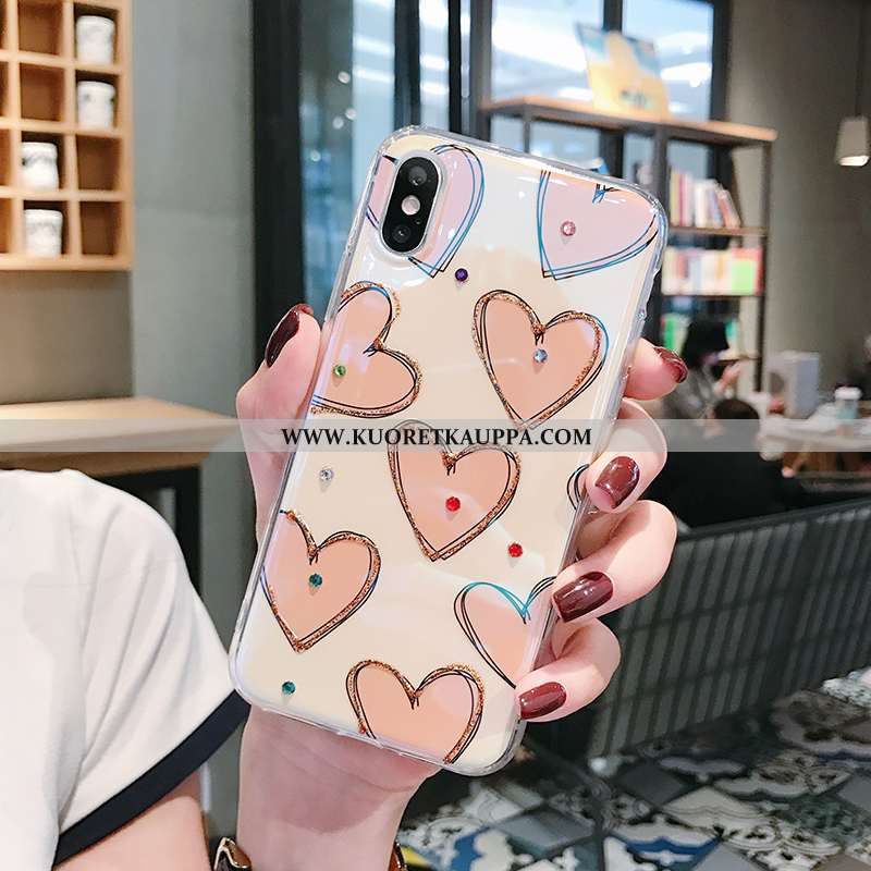 Kuori iPhone X, Kuoret iPhone X, Kotelo iPhone X Strassi Suuntaus Jauhe Silikoni Puhelimen Punainen